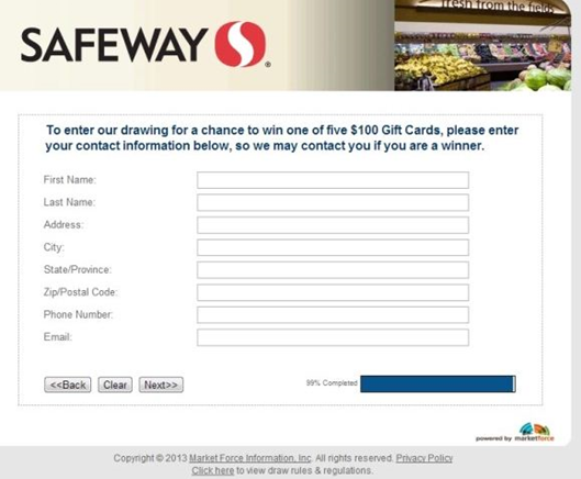 www.safeway.com/survey.